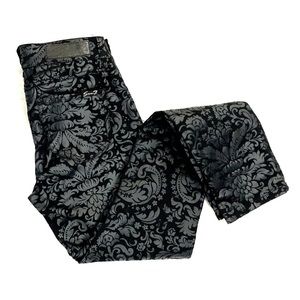 Seven7 | Metallic Black Foil |  Skinny Jeans